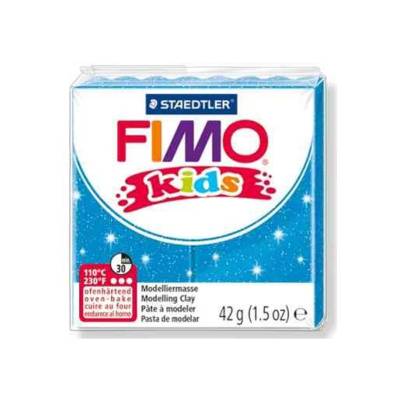 Kids Pâte à modeler durcissante au four 42g Bleu pailleté - FIMO