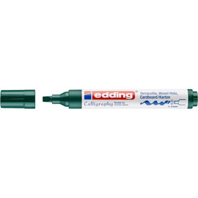 Marqueur Calligraphie 1455 Vert bouteille Pointe Flex 1-5 mm - EDDING