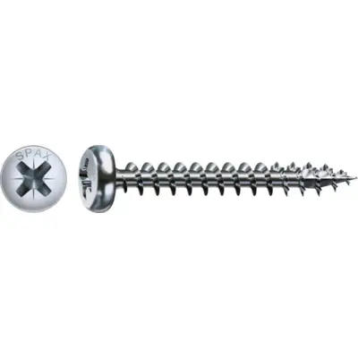 Boîte 1000 vis à bois Pozi N°2 4x25 Diamètre de tête: 8 Filetage total WIROX - SPAX - 0231010400255 - SPAX FRANCE