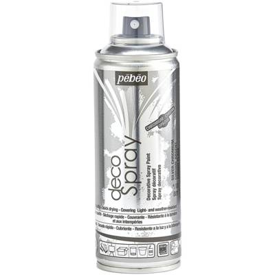 Aérosol 200ml Peinture DécoSpray ARGENT CHROME - PÉBÉO