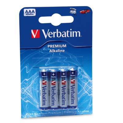 Pack de 4 Piles Alcaline AAA LR03 - VERBATIM