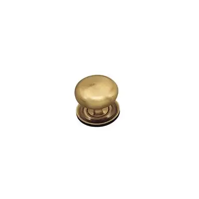 Bouton anglais 2003 Ø 25 mm avec rosace laiton patine - DUBOIS SAS