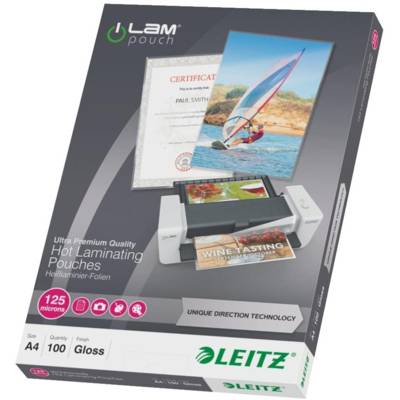 Pochette à plastifier iLAM UDT A4 Brillante 250 Microns (2x125) Paquet de 100 - LEITZ