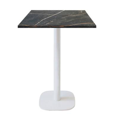 Mange-debout pied blanc 60x60cm marbre samas - intérieur - RestooTab
