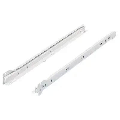 Paire de coulisses à galets FR402 HETTICH - L.300 mm - Charge 25 kg - Blanc - 1058344 - HETTICH FRANCE