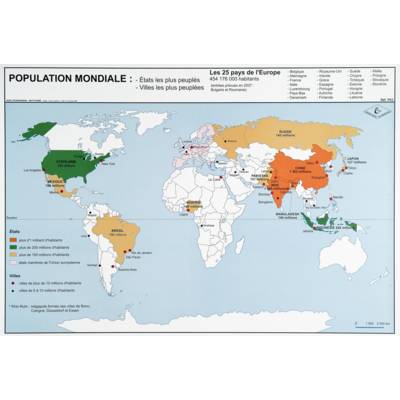 Planche éducative sur la population mondiale – Ulmann