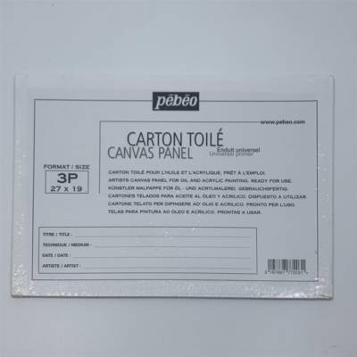 Carton toilé pour l'huile et l'acrylique format 3P 27X19 - PÉBÉO