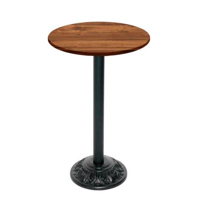 Mange-debout pied noir Ø60cm chene hunton - intérieur - RestooTab