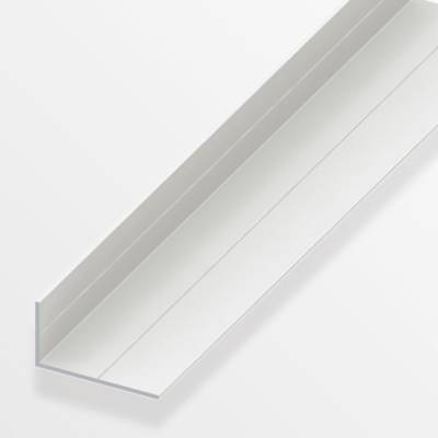 Cornière inégale en PVC dur rainuré blanc ép.1,5mm dim.23,5x43,5mm long.2,50m - Gedimat - ALFER ALUMINIUM