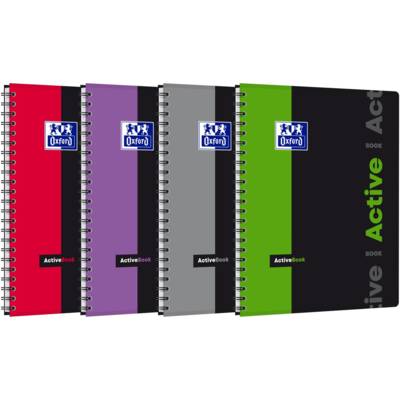 Cahier Polypro ACTIVEBOOK 160 P 90G 24x29.7 cm Quadrillé 5x5 coloris aléatoire - OXFORD