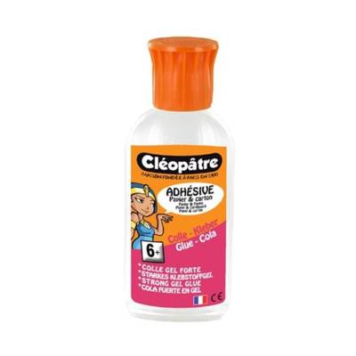 Flacon de colle transparente forte "Adhésive" en 55 gr bouchon précis - CLÉOPÂTRE