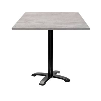 Table pied noir 70x70cm beton naturel - intérieur - RestooTab