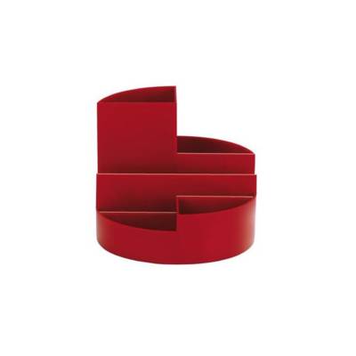 Organisateur de bureau rundbox 6 compartiments Rouge - MAUL