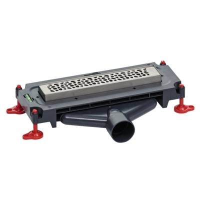 Caniveau SO LINE avec grille inox brossé noire - L500 mm - Gedimat - WIRQUIN