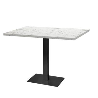 Table pied noir 120x70cm calacatta - intérieur - RestooTab