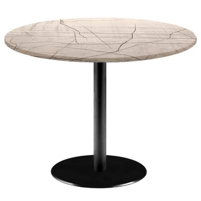 Table pied noir Ø120cm maia - intérieur - RestooTab