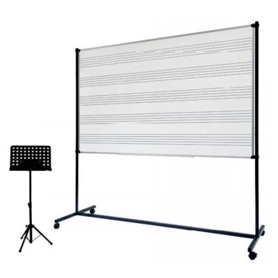 Tableaux blancs à portées musicales - sur piètement avec roulettes à – Ulmann