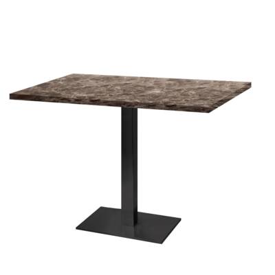 Table pied noir 120x70cm indra - intérieur - RestooTab