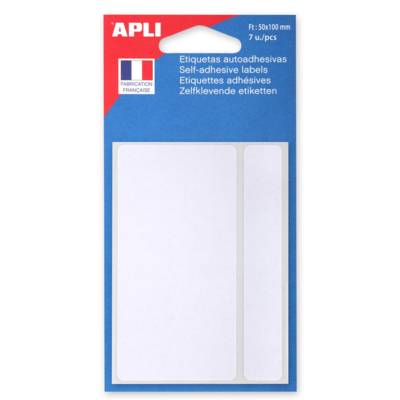 Etiquettes multifonctions, 50 x 100 mm, blanches - APLI-AGIPA