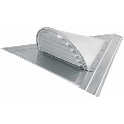 Chatière traditionnelle demi-ronde Zinc naturel VM Building - 211735000 - VM BUILDING SOLUTIONS
