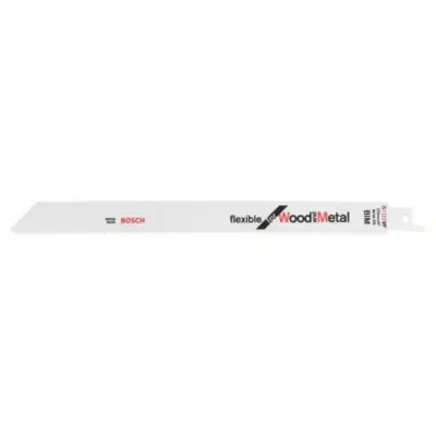 Lame scie sabre BIM S1122VF flexible Métal/Bois BOSCH 225 mm - Boite de 25 - 2608657559