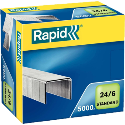 Agrafes standard 24/6 galvanisé en boite de 5000 - Rapid