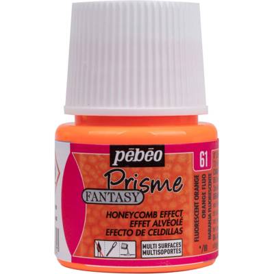 Flacon 45ml Peinture Fantasy Prisme à effet alvéolé ORANGE FLUO - PÉBÉO