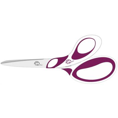Ciseaux asymétrique "SOFT GRIP 17" bi-matière 17cm Violet/Blanc - CODAMEX