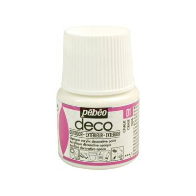 Flacon 45ml Peinture Acrylique DECO OUTDOOR Craie - PÉBÉO