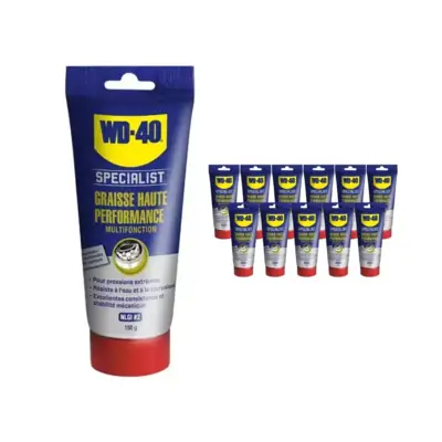 Lot de 12 cartouche de graisse haute performance multifonction WD-40 - Tube 150 gr - 331075 - WD-40 COMPANY