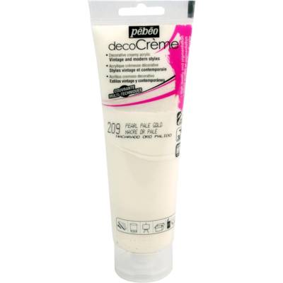 Tube 120ml Peinture Acrylique Décocrème Mat OR PALE - PÉBÉO