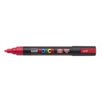 Marqueur PC5M Pointe conique moyenne Rouge Fluo - UNI-BALL