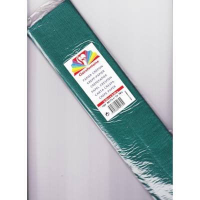 Rouleau de papier crépon 75% 2,50x0,50m vert bouteille - CLAIREFONTAINE