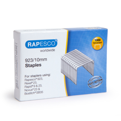 Boite de 1000 Agrafes Galvanisées 923/10mm type 23 - Rapesco