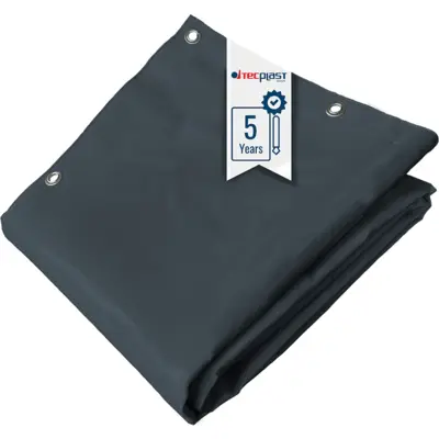 Bâche PVC LP506 anti UV étanche 8x9 m - Gris - TECPLAST - PR1717