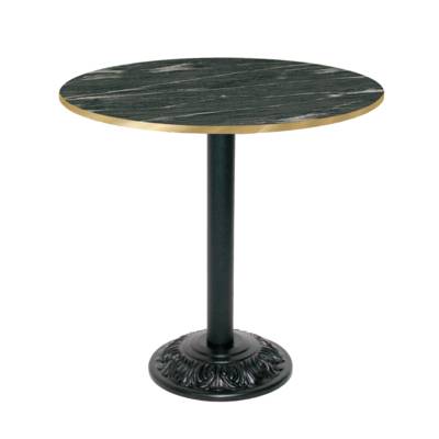 Table pied noir Ø70cm calypso chants laiton - intérieur - RestooTab