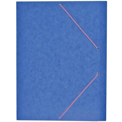 Chemise Carte Lustée format A3 à rabats très résistante avec élastiques Bleu - COUTAL