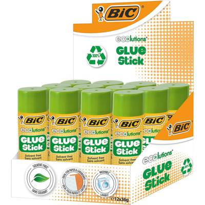 Lot de 12 ECOlutions Stick de Colle 36 g - BIC