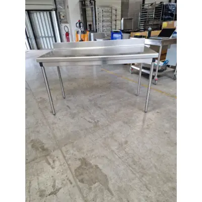 Table inox - Largeur L (L=1210-1610mm) - Avec dosseret - Reconditionné - TBLLLP70DossPied - Vesto