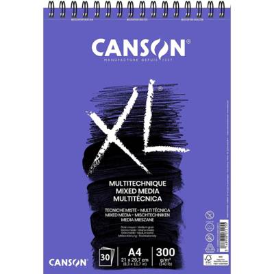 Bloc croquis XL MIX MEDIA A4 300g Grain moyen 30 feuilles - CANSON