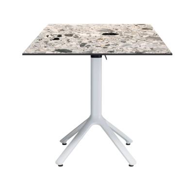 Table rabattable pied blanc 70x70cm cepp - terrasse - RestooTab