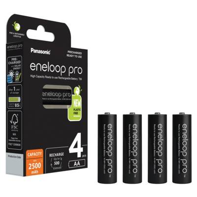 Eneloop Pro Pack 4 Piles Rechargeables Mignon 2500mAh AA Ni-MH 1,2V - PANASONIC