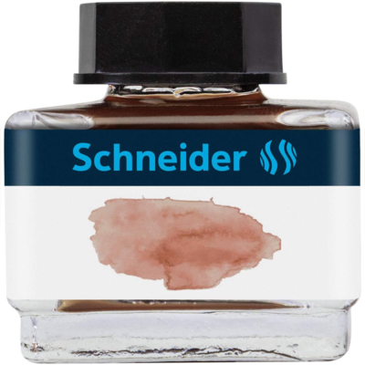 Flacon en verre 15 ml Encre liquide pour stylo plume Pastel Cognac - Schneider