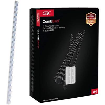 Lot de 50 CombBind Peignes de reliure blanc 51 mm - GBC