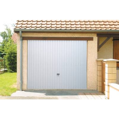 Porte de garage basculante débordante CONFORT nervuré avec rail - Gedimat - NOVOFERM