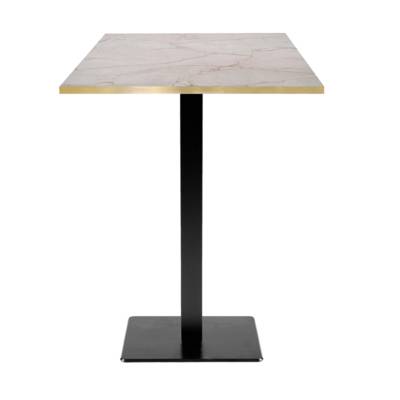 Mange-debout pied noir 60x60cm marbre yule chants laiton - intérieur - RestooTab