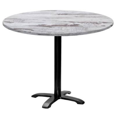 Table pied noir Ø110cm chene islande - intérieur - RestooTab
