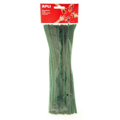 Sachet de 50 chenilles vertes 30 cm - APLI-AGIPA