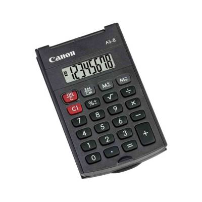 Calculatrice AS-8 Couvercle et piles 8 chiffres - CANON