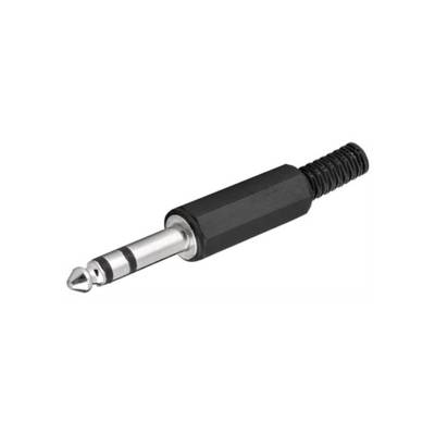 Fiche Audio Jack 6.35mm 3 Pins Stéréo à Souder - GOOBAY